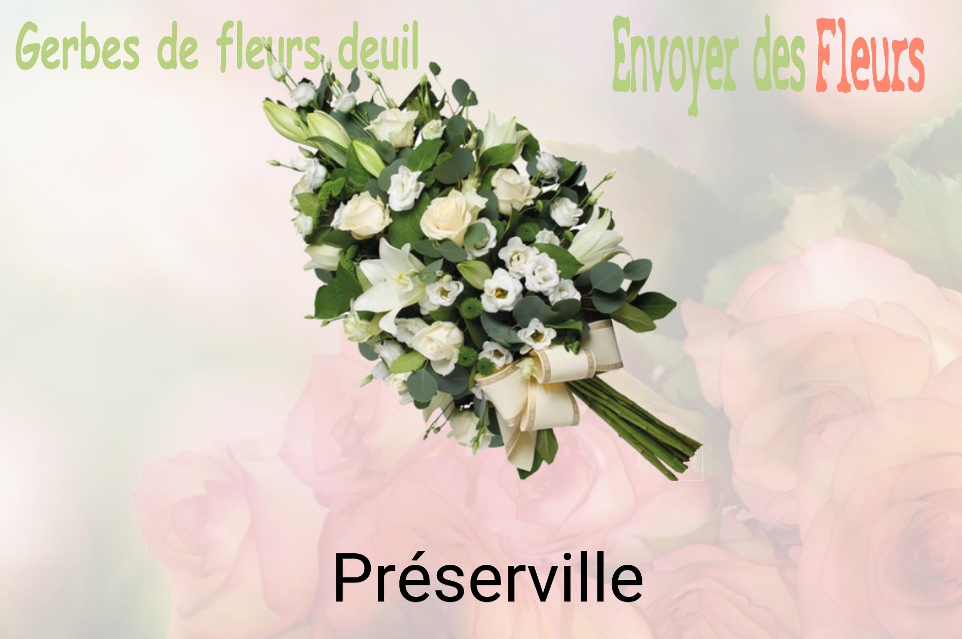 Gerbe de fleurs de deuil livrée à Préserville